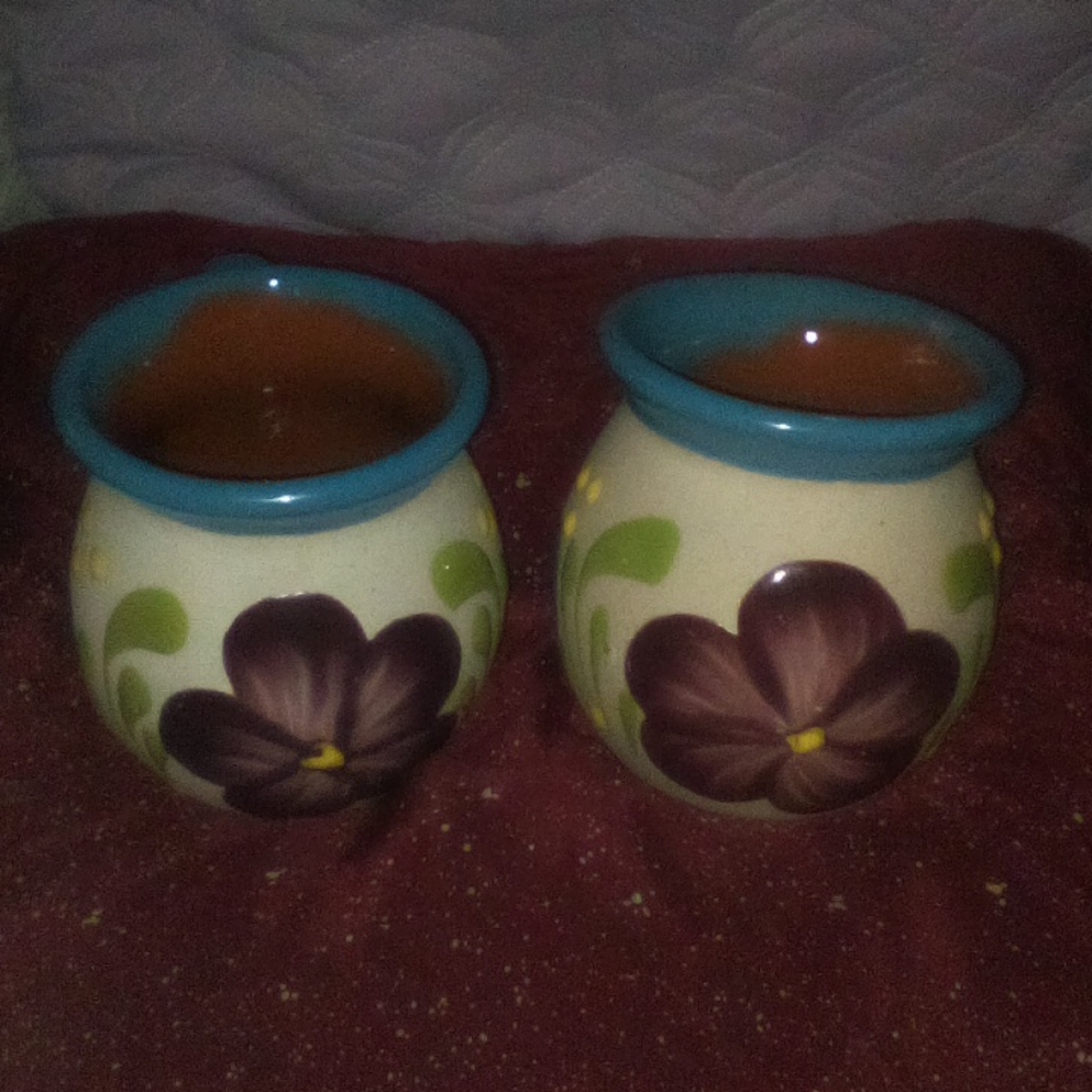 Floral print mugs